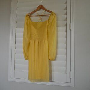 Tash + Sophie Smocked Yellow Dress
